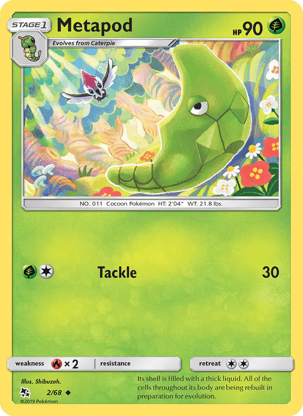 Carta Metapod 2/68 de Hidden Fates