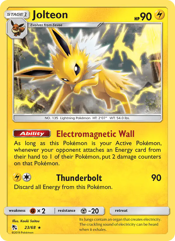 Carta Jolteon 23/68 de Hidden Fates