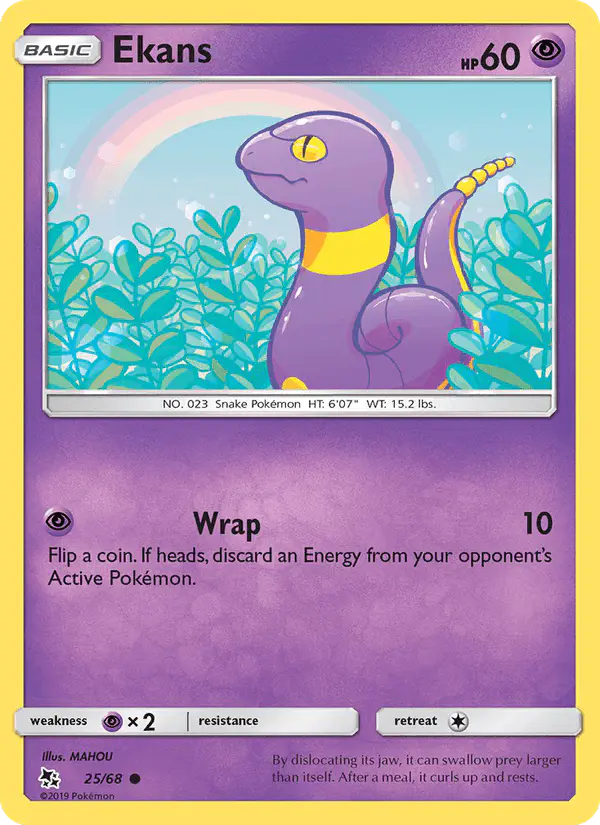 Carta Ekans 25/68 de Hidden Fates