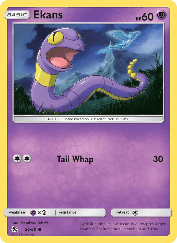 Carta Ekans 26/68 de Hidden Fates