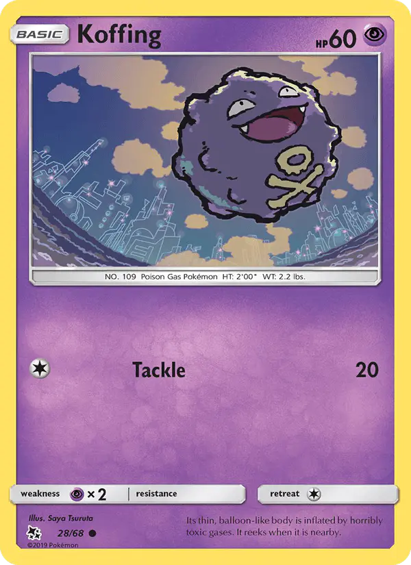 Carta Koffing 28/68 de Hidden Fates