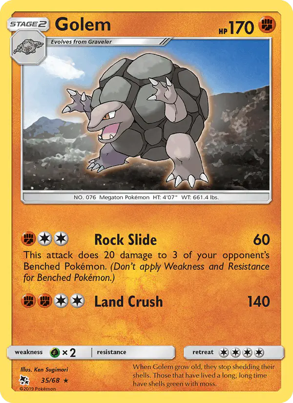 Carta Golem 35/68 de Hidden Fates