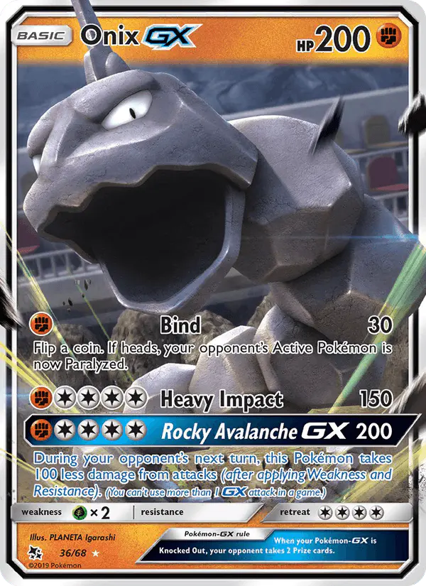 Carta Onix GX 36/68 de Hidden Fates