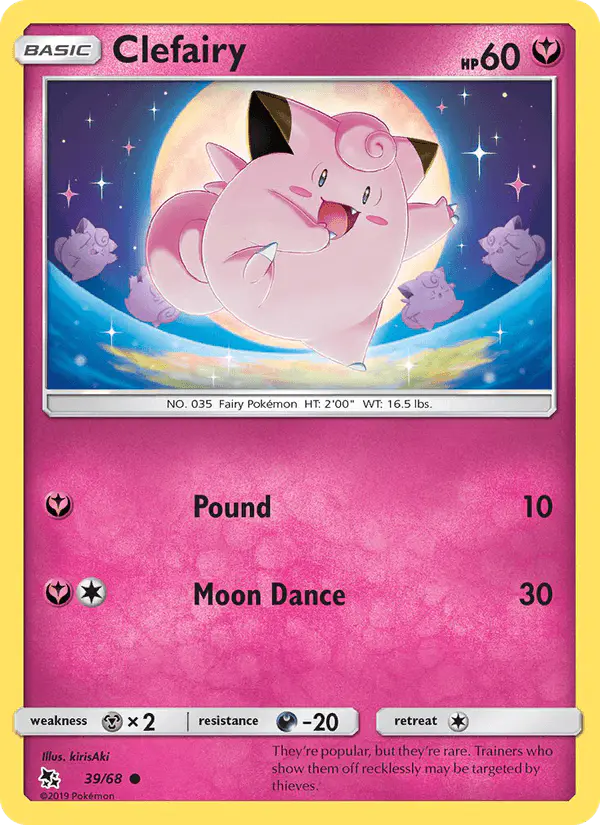 Carta Clefairy 39/68 de Hidden Fates