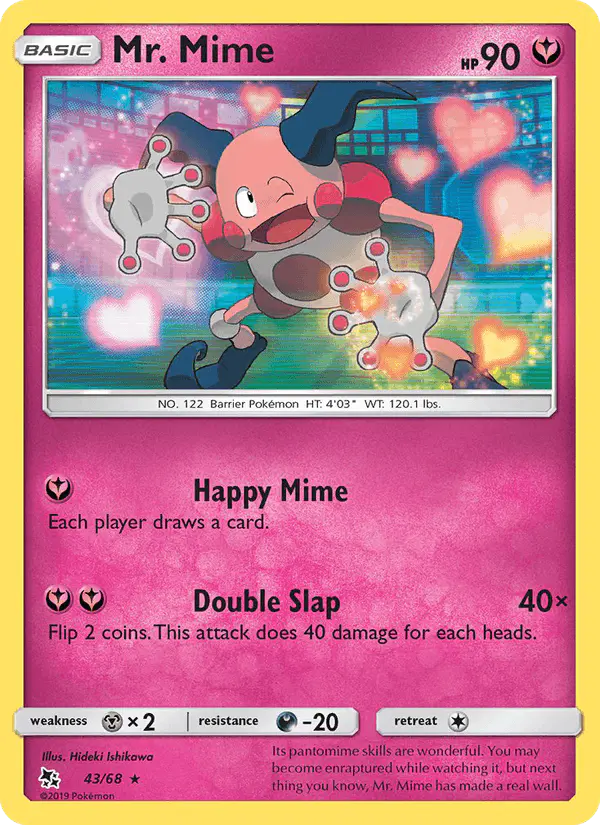 Carta Mr. Mime 43/68 de Hidden Fates