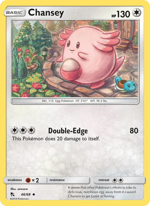 Carta Chansey 46/68 de Hidden Fates