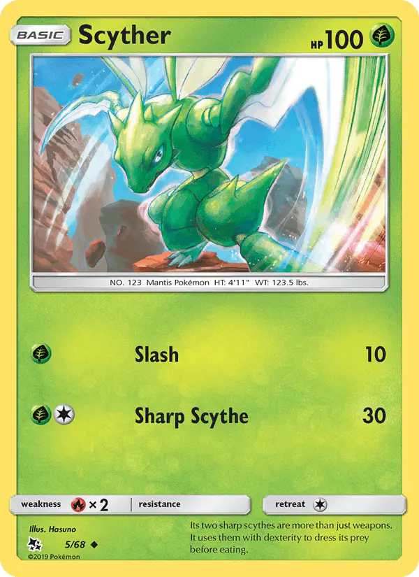Carta Scyther 5/68 de Hidden Fates