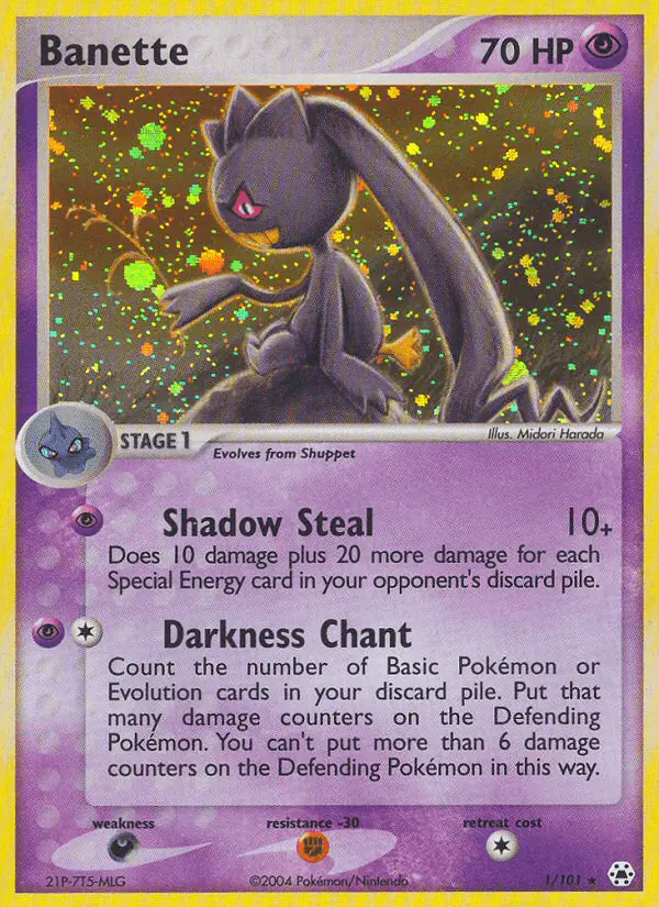 Carta Banette 1/101 de Hidden Legends