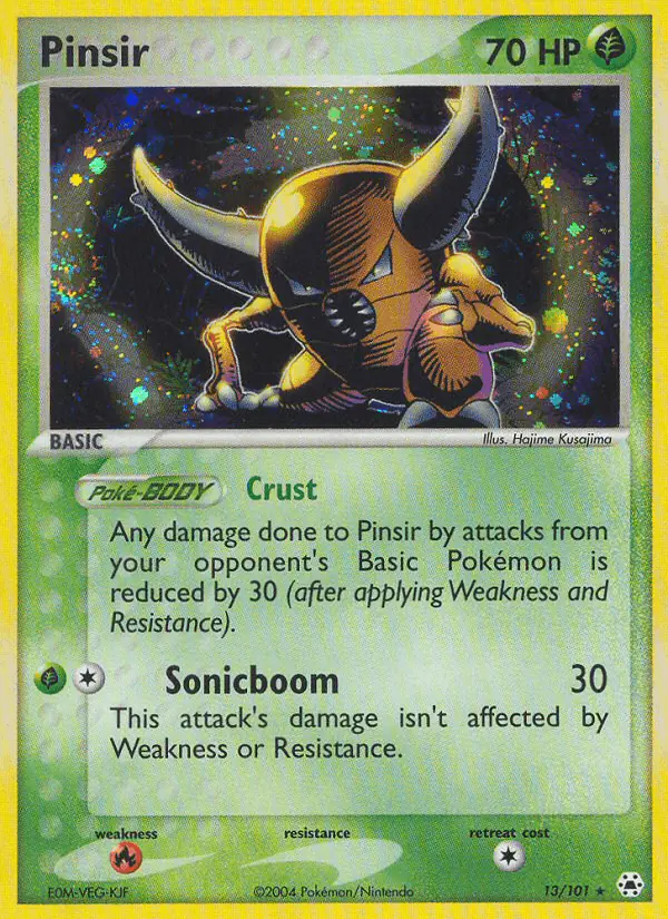 Carta Pinsir 13/101 de Hidden Legends