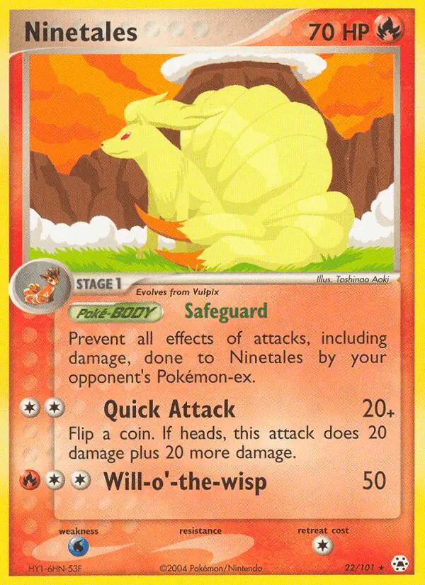 Carta Ninetales 22/101 de Hidden Legends