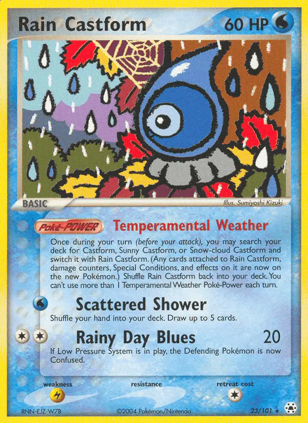 Carta Rain Castform 23/101 de Hidden Legends