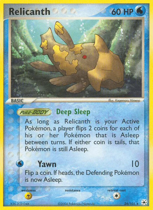 Carta Relicanth 24/101 de Hidden Legends