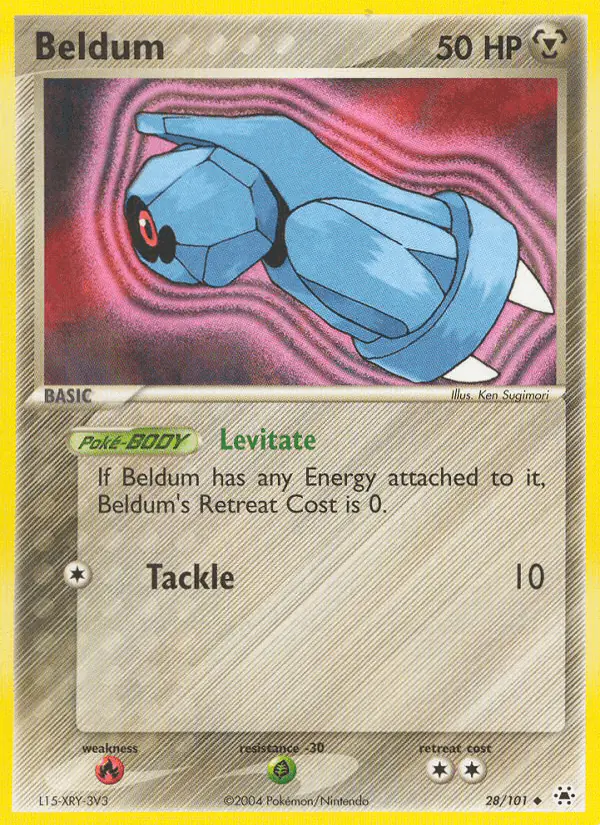 Carta Beldum 28/101 de Hidden Legends