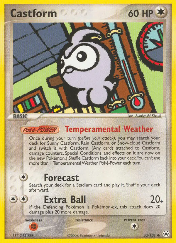 Carta Castform 30/101 de Hidden Legends