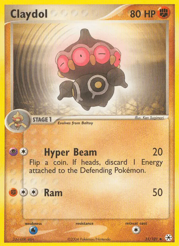 Carta Claydol 31/101 de Hidden Legends
