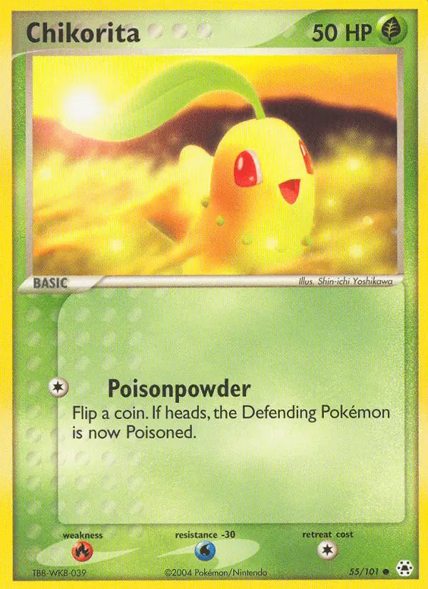 Carta Chikorita 55/101 de Hidden Legends