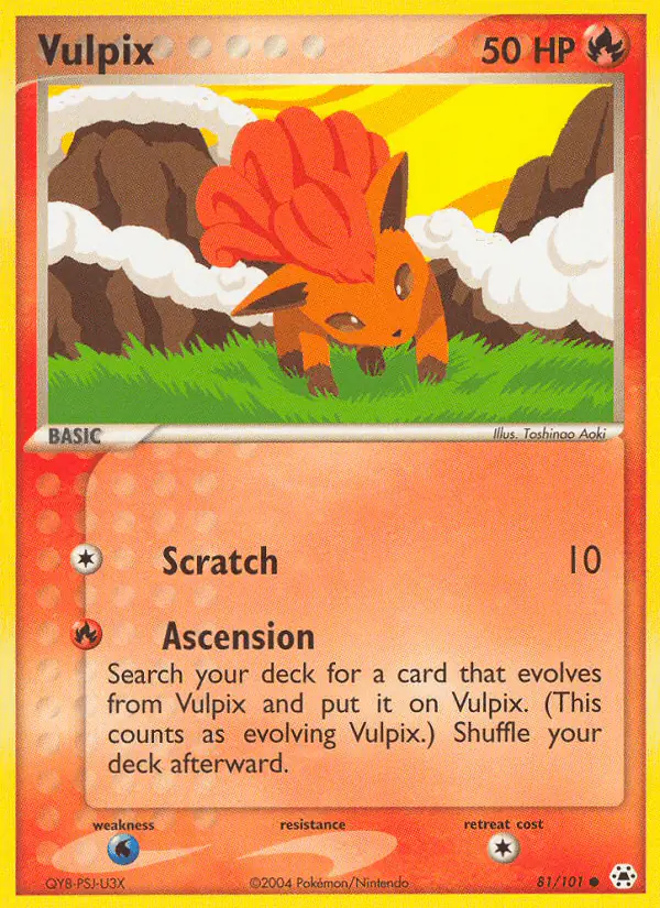 Carta Vulpix 81/101 de Hidden Legends