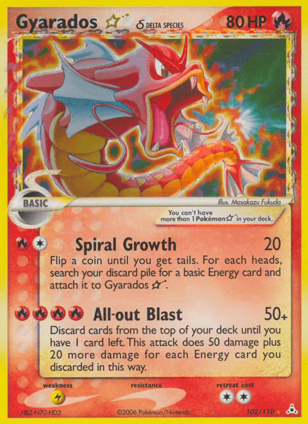 Carta Gyarados ☆ δ 102/110 de Holon Phantoms
