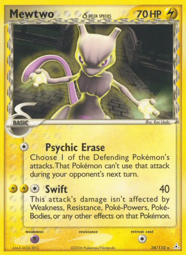 Carta Mewtwo δ 24/110 de Holon Phantoms