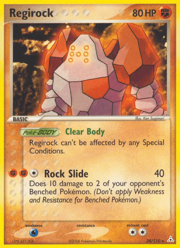 Carta Regirock 28/110 de Holon Phantoms
