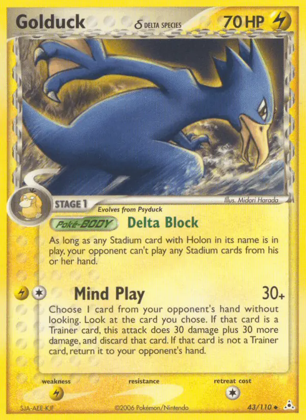 Carta Golduck δ 43/110 de Holon Phantoms