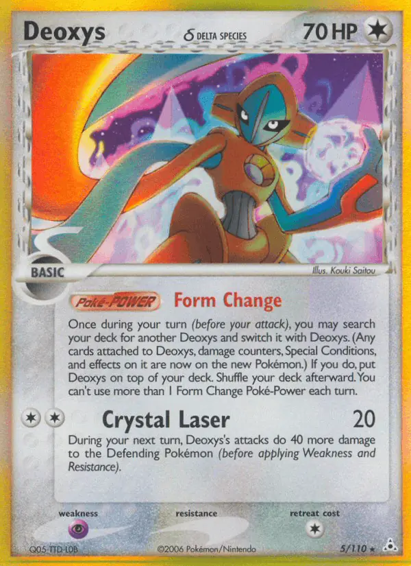 Carta Deoxys δ 5/110 de Holon Phantoms