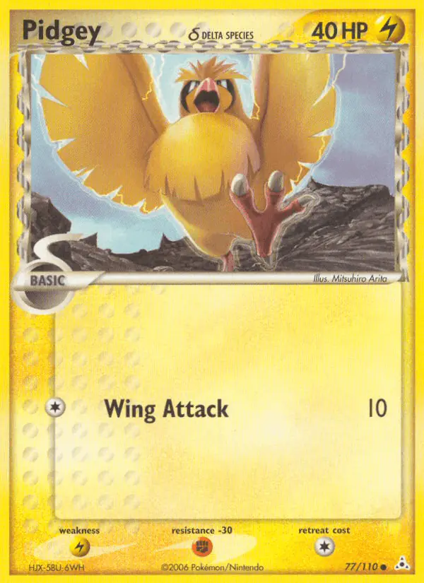 Carta Pidgey δ 77/110 de Holon Phantoms