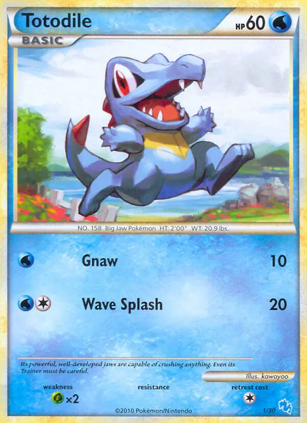 Carta Totodile 1/30 de HS trainer Kit (Gyarados)