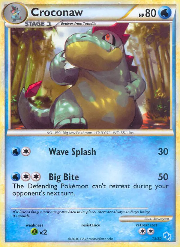 Carta Croconaw 13/30 de HS trainer Kit (Gyarados)