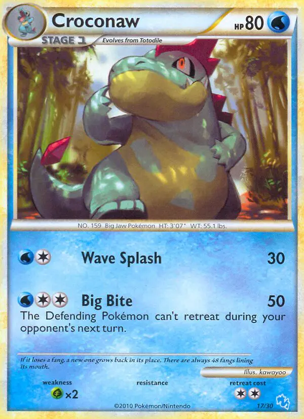 Carta Croconaw 17/30 de HS trainer Kit (Gyarados)