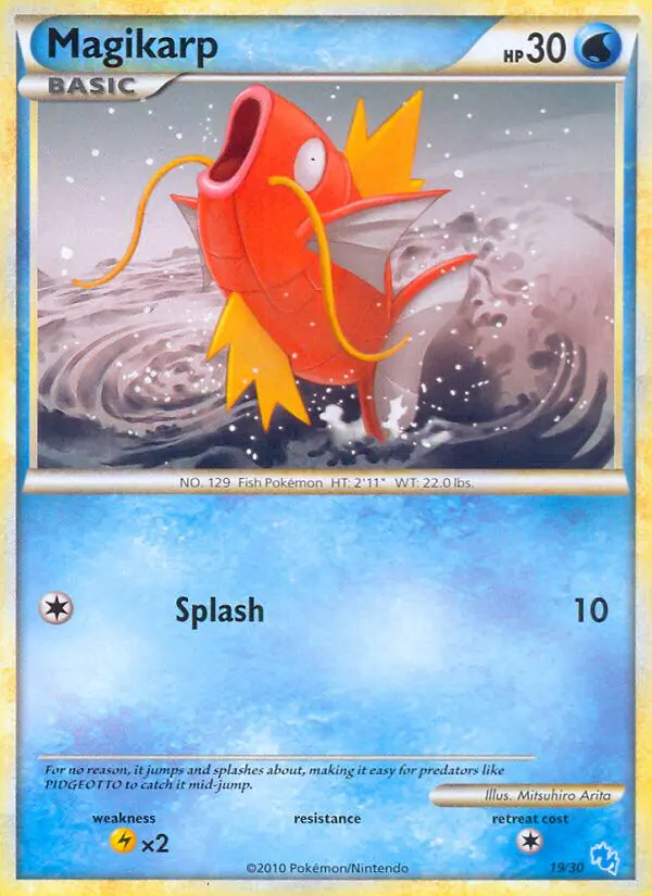 Carta Magikarp 19/30 de HS trainer Kit (Gyarados)