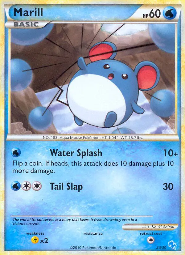 Carta Marill 24/30 de HS trainer Kit (Gyarados)