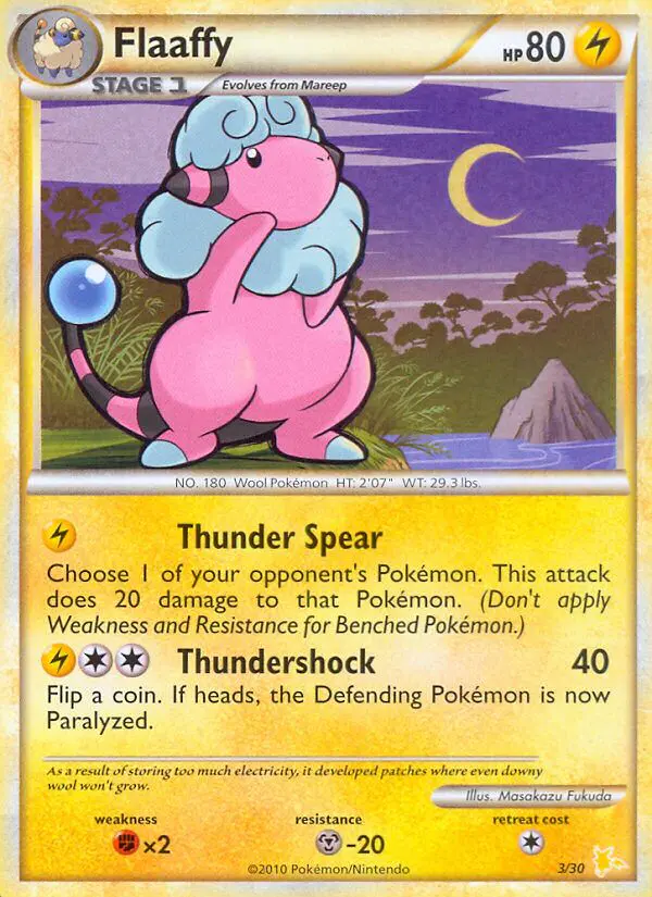 Carta Flaaffy 3/30 de HS trainer Kit (Raichu)
