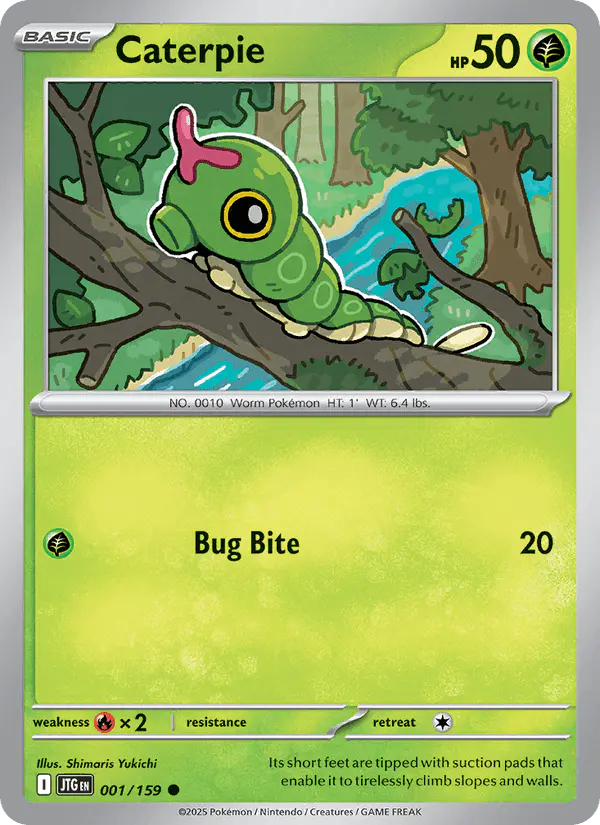 Carta Caterpie 001/159 de Journey Together