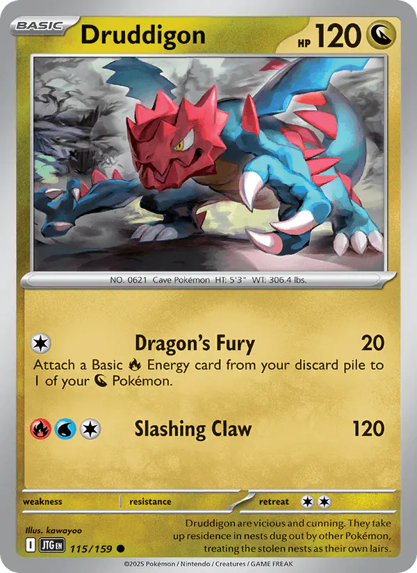 Carta Druddigon 115/159 de Journey Together