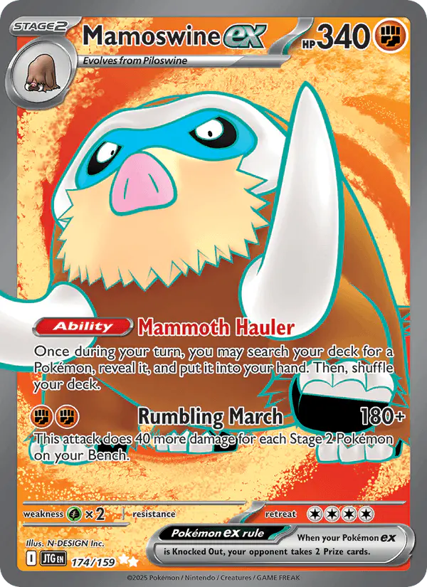 Carta Mamoswine ex 174/159 de Journey Together