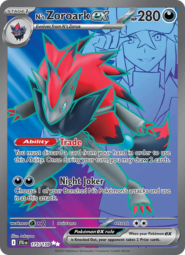 Carta N's Zoroark ex 175/159 de Journey Together