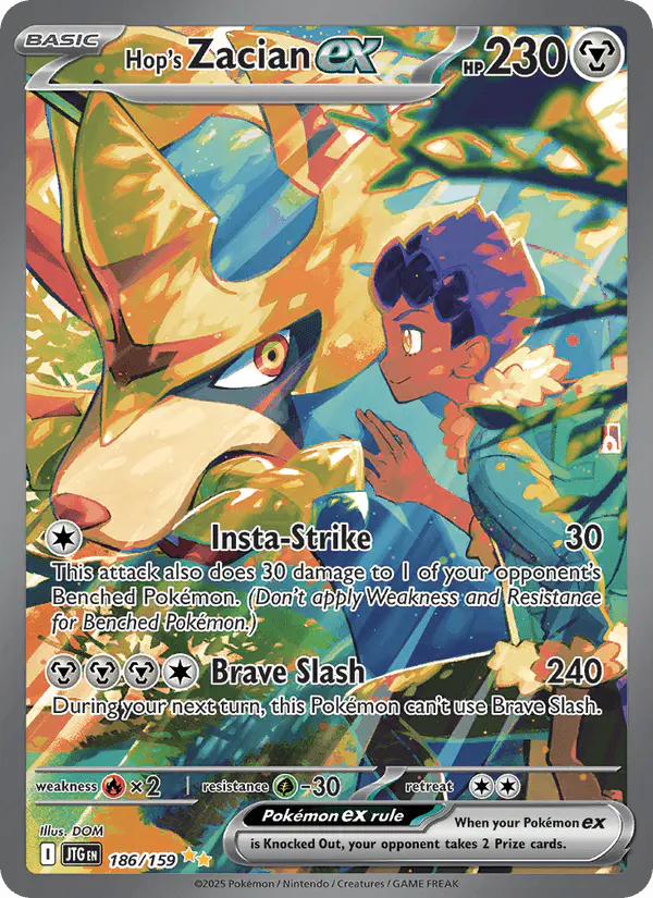 Carta Hop's Zacian ex 186/159 de Journey Together