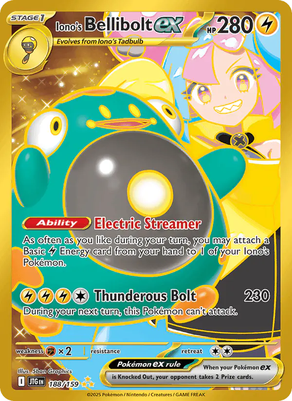 Carta Iono's Bellibolt ex 188/159 de Journey Together
