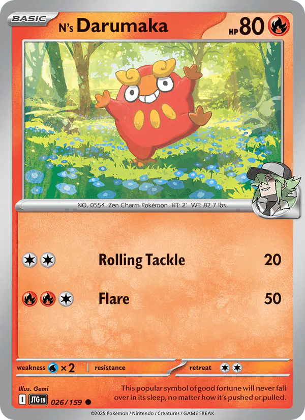 Carta N's Darumaka 026/159 de Journey Together