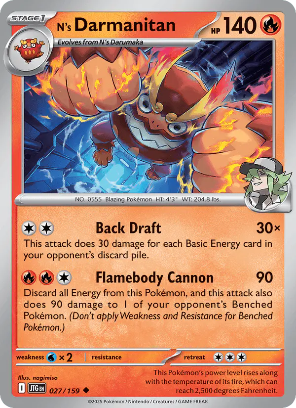Carta N's Darmanitan 027/159 de Journey Together