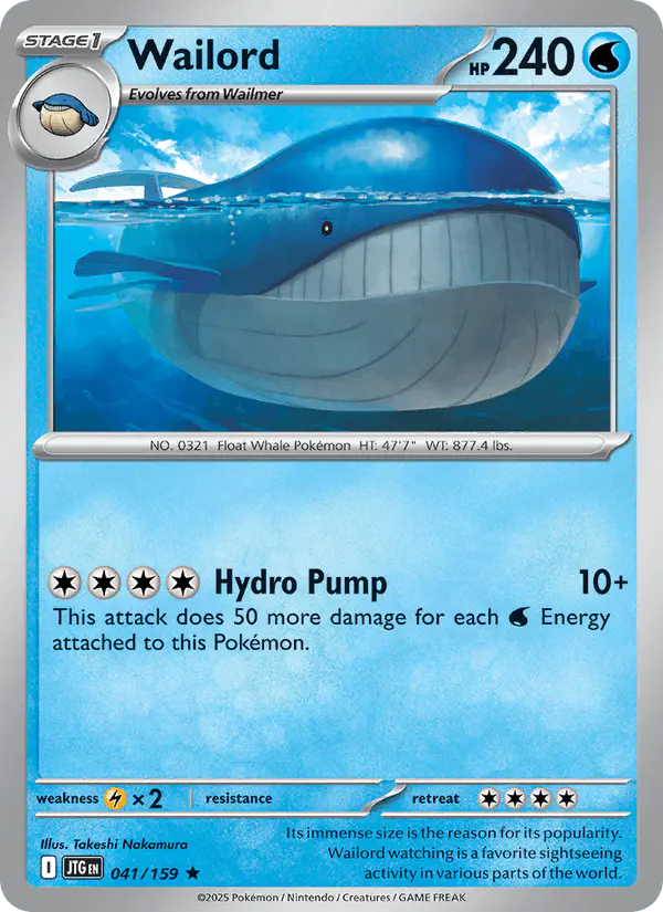 Carta Wailord 041/159 de Journey Together