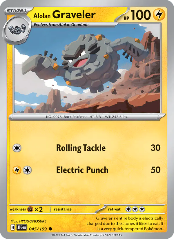 Carta Alolan Graveler 045/159 de Journey Together