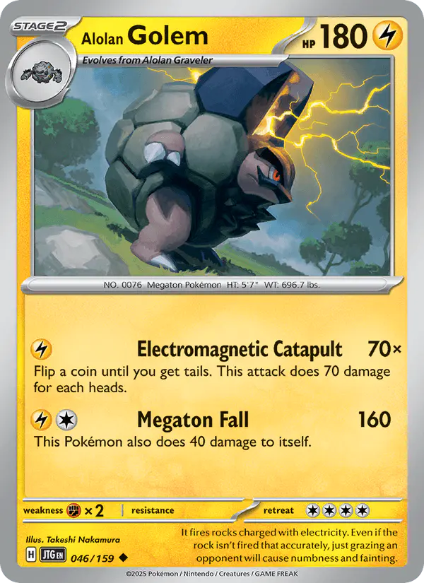 Carta Alolan Golem 046/159 de Journey Together