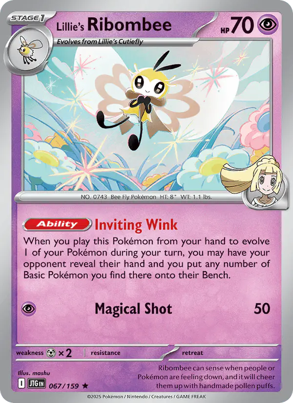Carta Lillie's Ribombee 067/159 de Journey Together