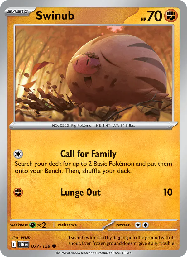 Carta Swinub 077/159 de Journey Together