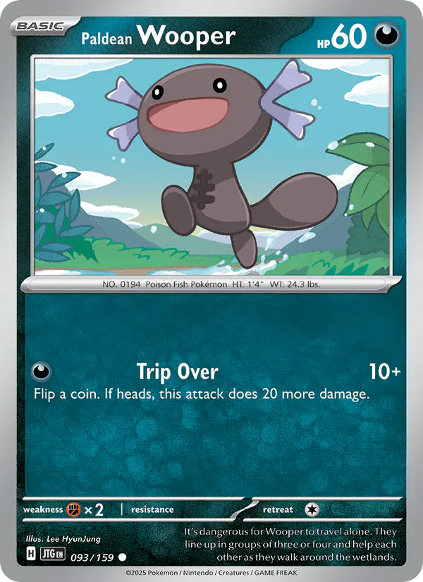 Carta Paldean Wooper 093/159 de Journey Together