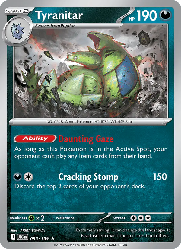 Carta Tyranitar 095/159 de Journey Together