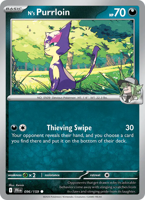 Carta N's Purrloin 096/159 de Journey Together
