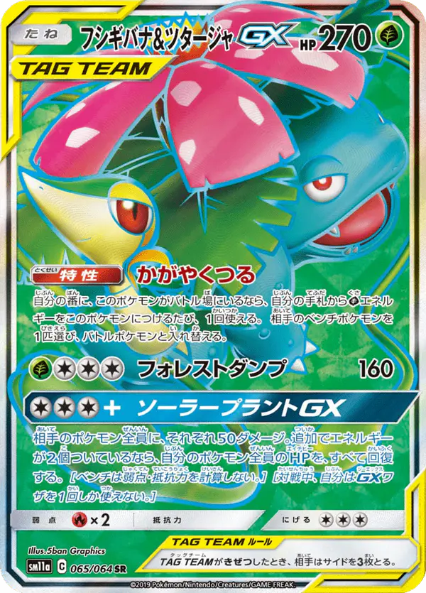 Carta フシギバナ&ツタージャGX 065/064 de リミックスバウト